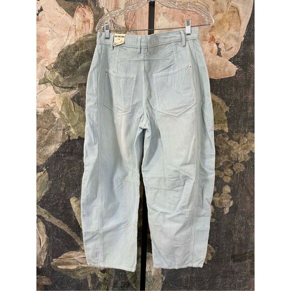 Free People We The Free Good Luck Mid-Rise Cord Barrel Jeans Size 28 - Picture 3 of 4